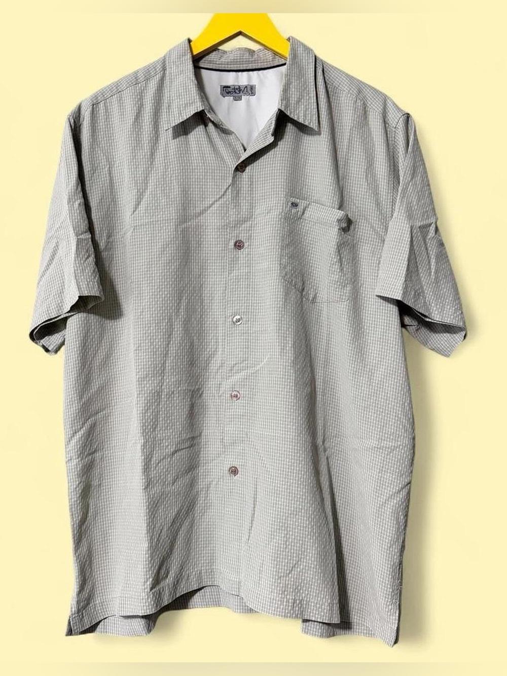 Gotcha large Y2K skater surf grey button up shirt